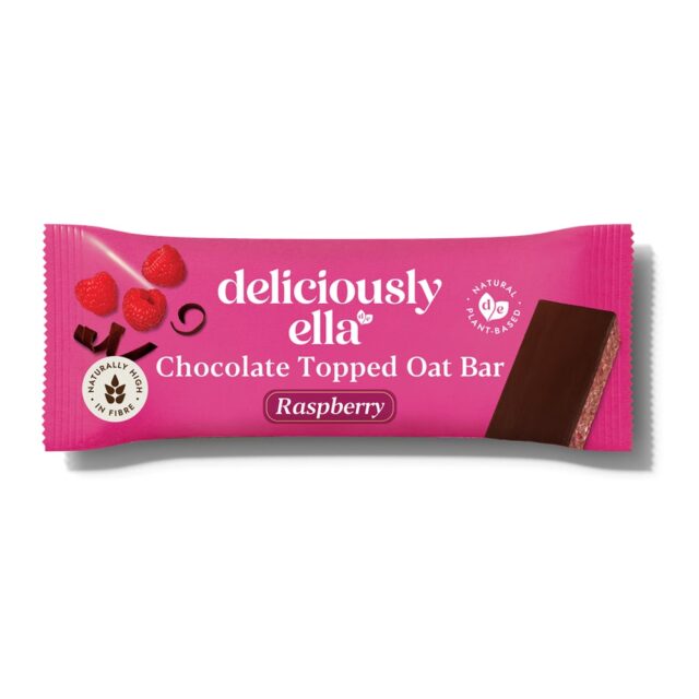 Deliciously Ella Raspberry Chocolate Topped Oat Bar