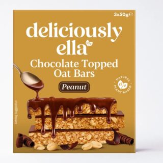 Deliciously Ella Peanut Choc Topped Oat Bar Multi 3 x