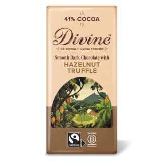 Divine Chocolate Dark Smooth Hazelnut Chocolate Bar