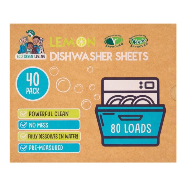 Eco Green Living Dishwasher Sheets Lemon Scented -