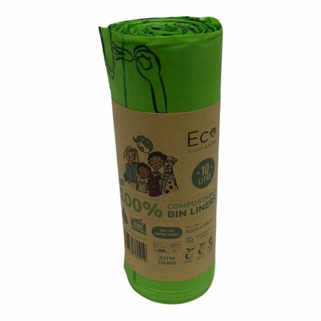 Eco Green Living Certified Compostable 10L Caddy Bags