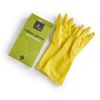 Ecoliving Natural Latex Rubber Gloves - Small - 1 Pair