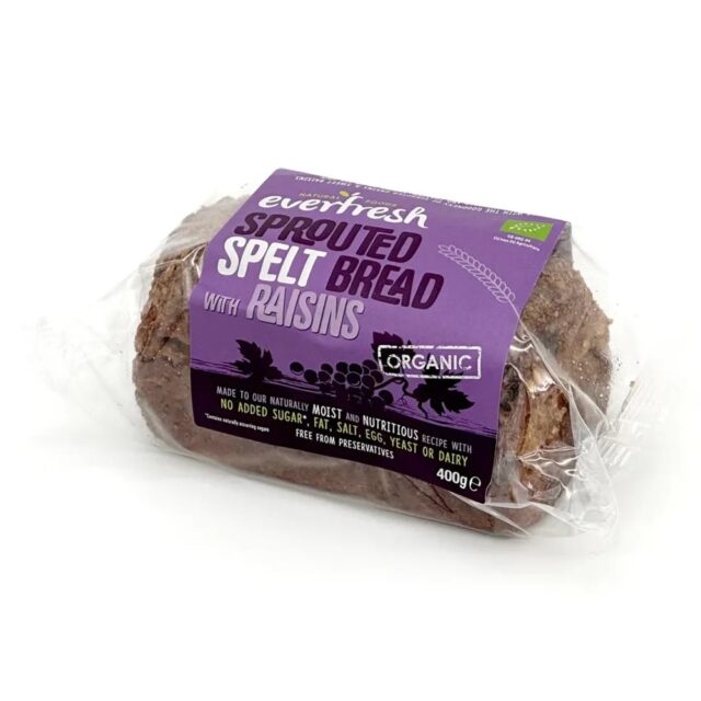 Everfresh Natural Foods Organic Sprouted Spelt Raisin Bread