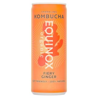 Equinox Kombucha Organic Kombucha Soft Drink with Ginger 250ml Can