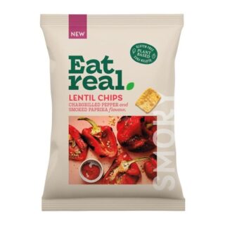 Eat Real Lentil Chips Chargrilled Red Pepper