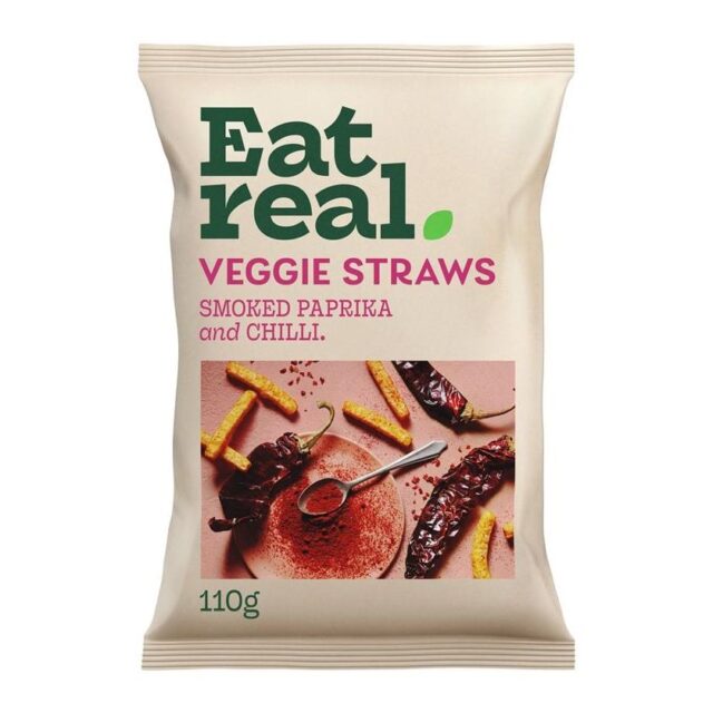 Eat Real Veggie Straws Smoked Paprika & Chilli