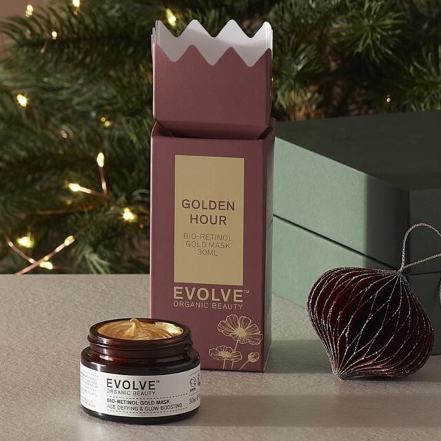 Evolve Organic Beauty Golden Hour Christmas Cracker Gift (Gold Mask)