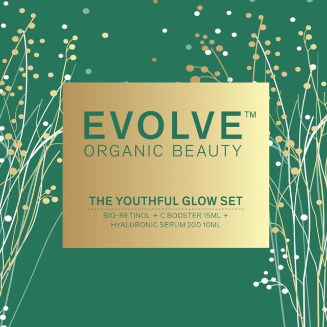 Evolve Organic Beauty The Youthful Glow Set (Bioretinol C 15ml, Hyaluronic Serum 10ml)