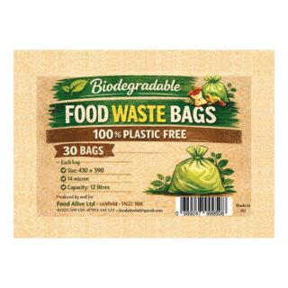 Food Alive Biodegradable Food Waste Bags 12 Litres 1 Roll