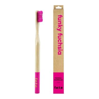 From Earth to Earth Bamboo Toothbrush Funky Fuchsia - Hot Pink Firm 1 Unit
