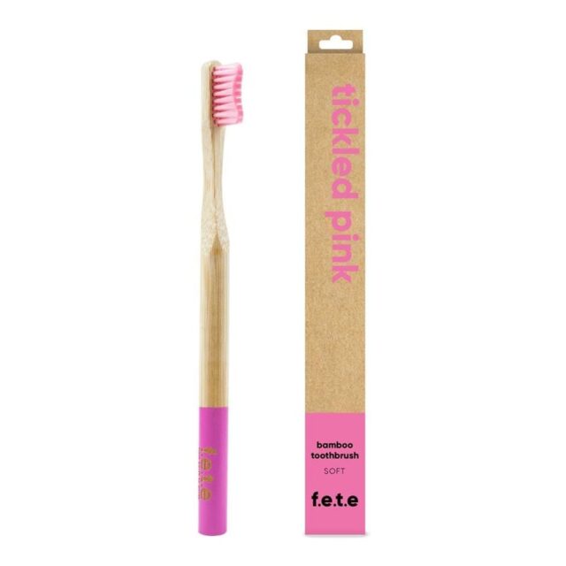 From Earth to Earth Bamboo Toothbrush Tickled Pink - Pink Soft 1 Unit