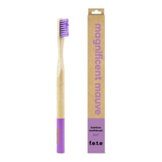 From Earth to Earth Bamboo Toothbrush Magnificent Mauve Purple Soft