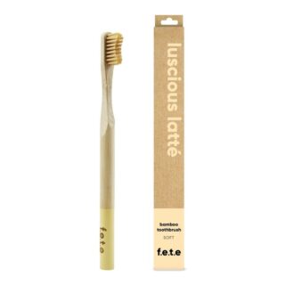 From Earth to Earth Bamboo Toothbrush Luscious Latte - Beige Soft