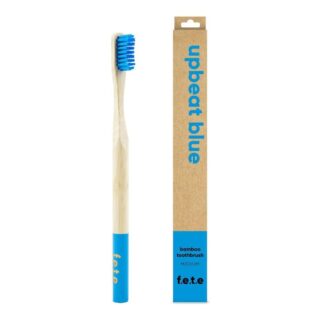 From Earth to Earth Bamboo Toothbrush Upbeat Blue - Bright Blue Medium 1 Unit