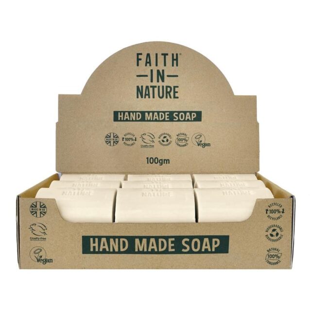 Faith in Nature Lavender & Geranium Soap Unwrapped (Full Box of 18)