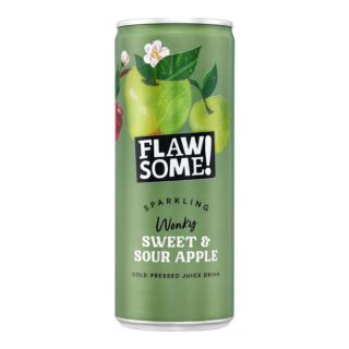 Flawsome! Sweet & Sour Apple Lightly Sparkling Juice Can