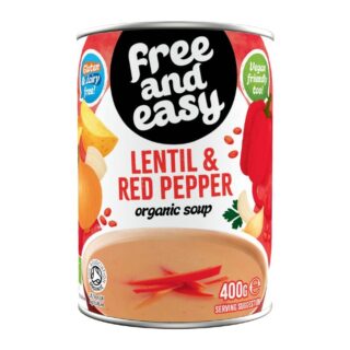 Free & Easy Organic Lentil & Red Pepper Soup