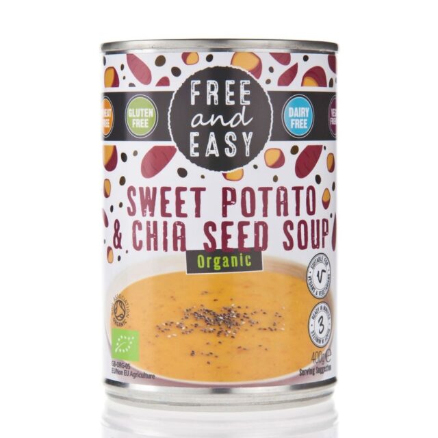 Free & Easy Organic Sweet Potato & Chia Seed Soup