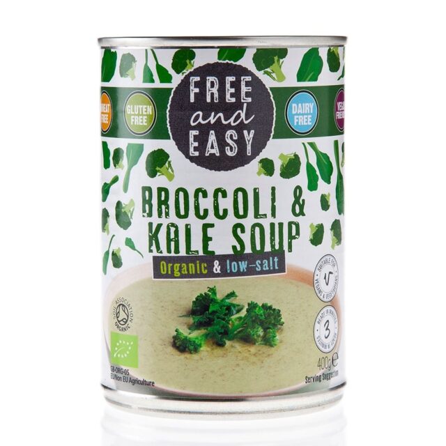 Free & Easy Low Salt Organic Broccoli & Kale Soup