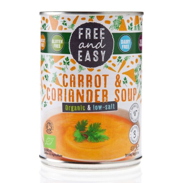 Free & Easy Organic Low Salt Carrot & Coriander Soup