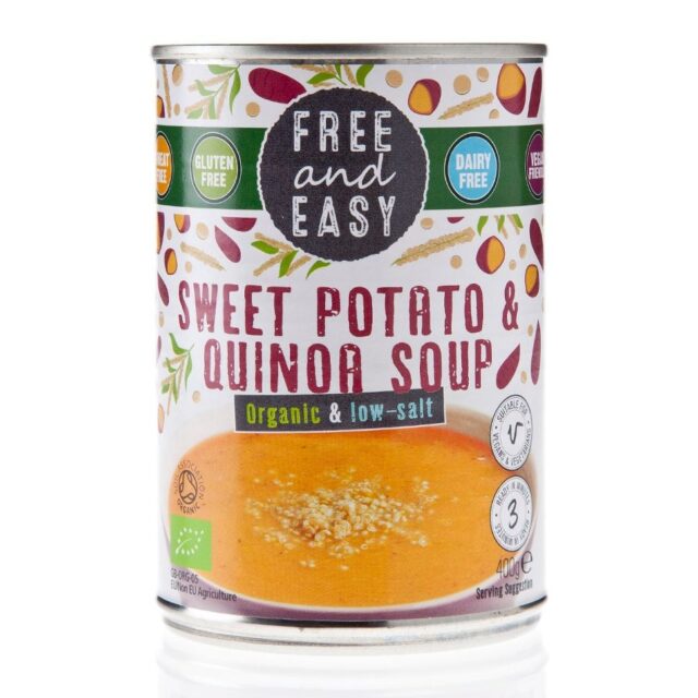 Free & Easy Organic Low Salt Sweet Potato & Quinoa Soup