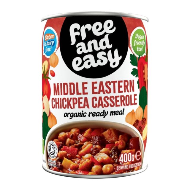 Free & Easy Organic Middle Eastern Chick Pea Casserole