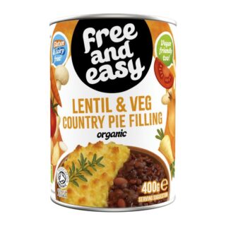 Free & Easy Organic Lentil & Vegetable Country Pie Filling