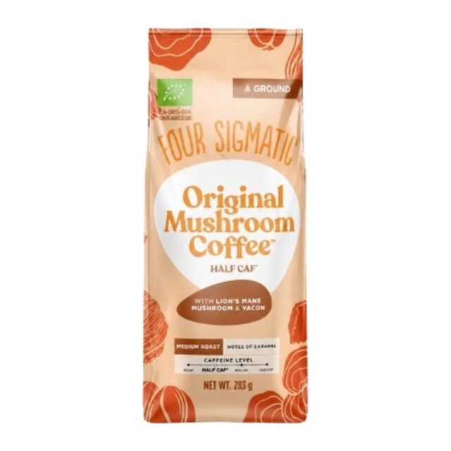 Four Sigma Foods Original Mushroom Coffee Half Caf Ground