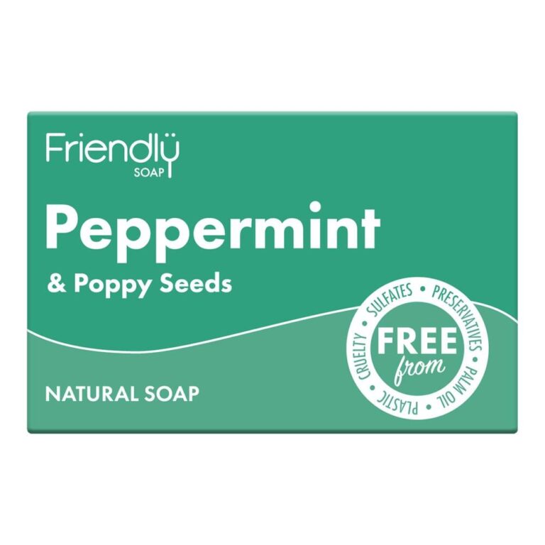 Friendly Soap Natural Peppermint & Poppyseed Soap