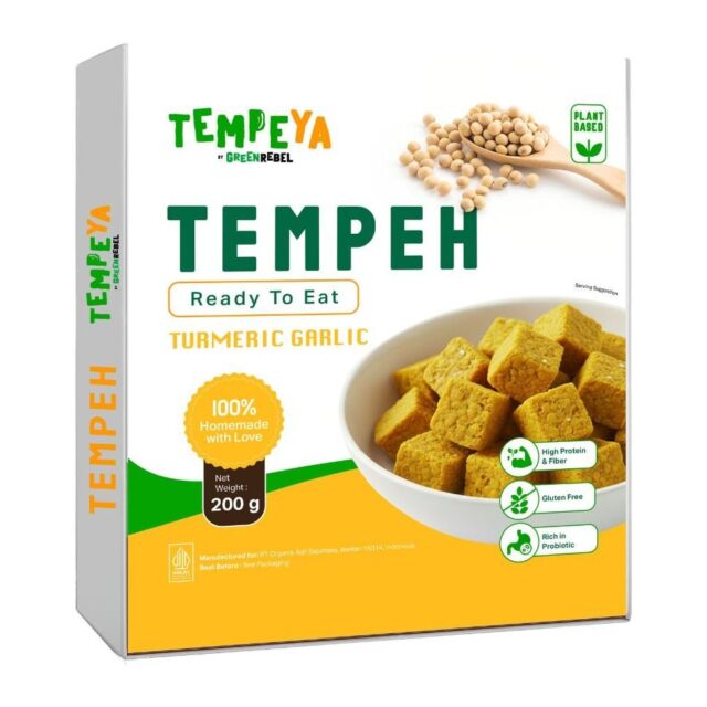 Green Rebel Plant-based Turmeric Garlic Tempeh Ready to Eat