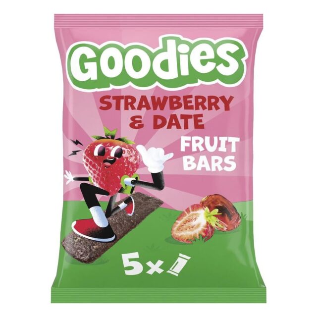 Goodies Kids Snack Strawberry & Date Fruit Bars Multipack 5x20g