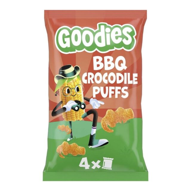 Goodies Kids Snack Crocodile Puffs BBQ Multipack 4x12g