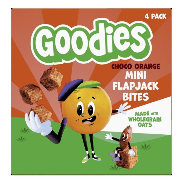 Goodies Kids Snack Choco Orange Mini Flapjack Oat Bar Bites