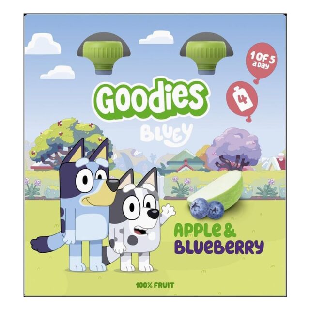 Goodies Bluey Kids Apple & Blueberry Pouch 4x100g