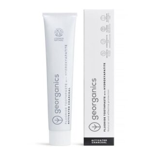 Georganics Toothpaste with Hydroxyapatite - Charcoal - with Fluoride