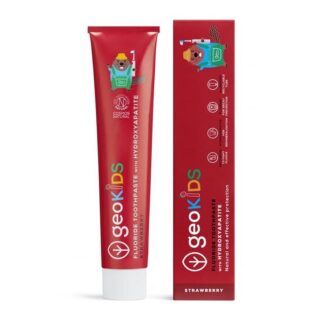 Georganics Kids Toothpaste with Hydroxyapatite - Strawberry - with Fluoride