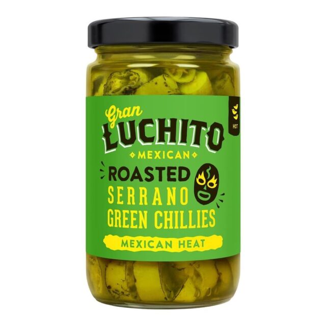 Gran Luchito Roasted Sliced Serrano Green Chillies