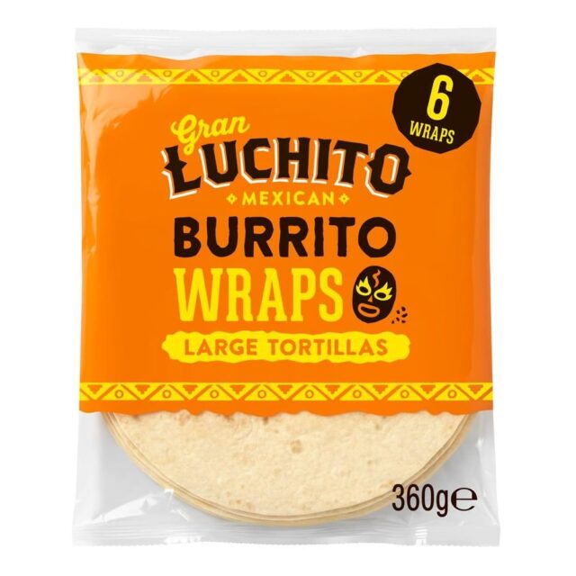 Gran Luchito Soft Burrito Shell Tortilla Wraps