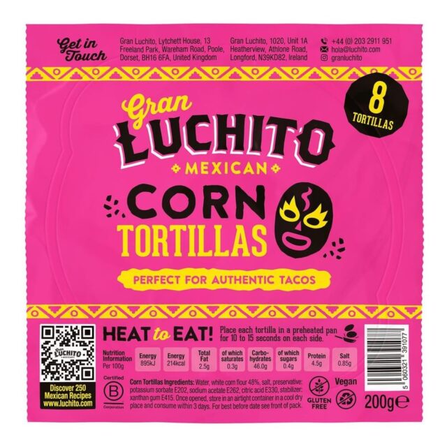 Gran Luchito Gluten Free Corn Tortillas Wraps