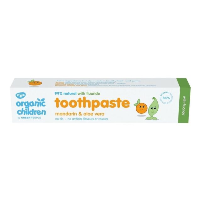 Green People Organic Children Mandarin & Aloe Vera Toothpaste with Fluoride