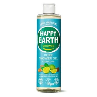 Happy Earth Natural Shower Gel Cedar Lime