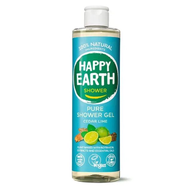 Happy Earth Natural Shower Gel Cedar Lime
