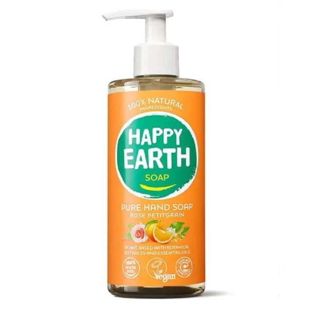 Happy Earth Natural Hand Soap Rose Petitgrain