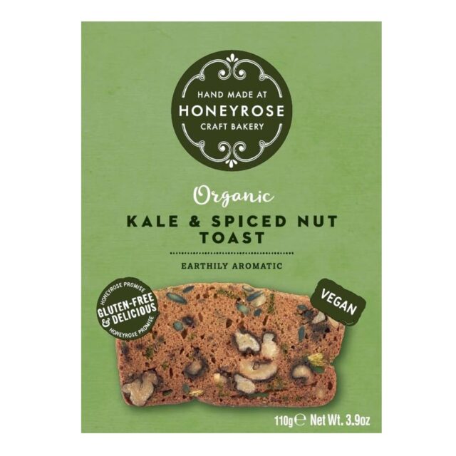 Honeyrose Bakery Organic Gluten Free Kale & Spiced Nut Toast
