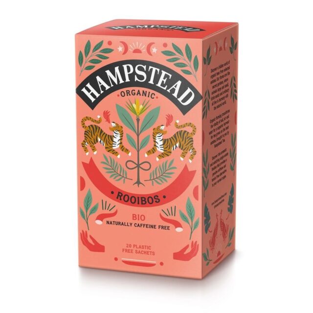 Hampstead Tea Organic Rooibos Naturally Caffeine Free Tea 20 Tea Bags