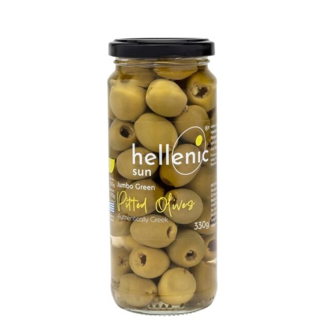 Hellenic Sun Pitted Jumbo Green Olives