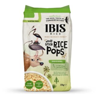 Ibis Rice Organic Wholegrain Rice Pops Original 225g bag