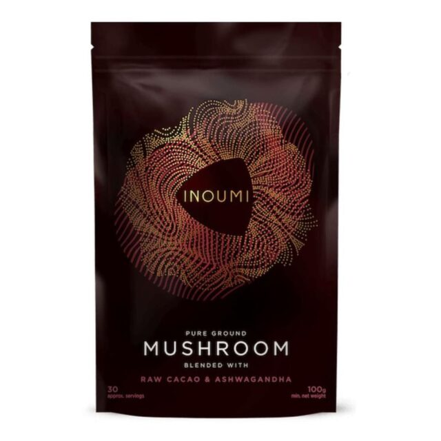 INOUMI Mushroom Raw Cacao & Ashwagandha No Sugar 100g Pouch