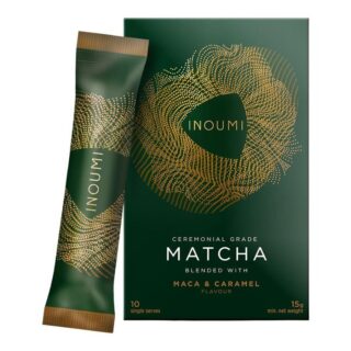 INOUMI Japanese Matcha with Maca & Caramel 10 Compostable Sachets
