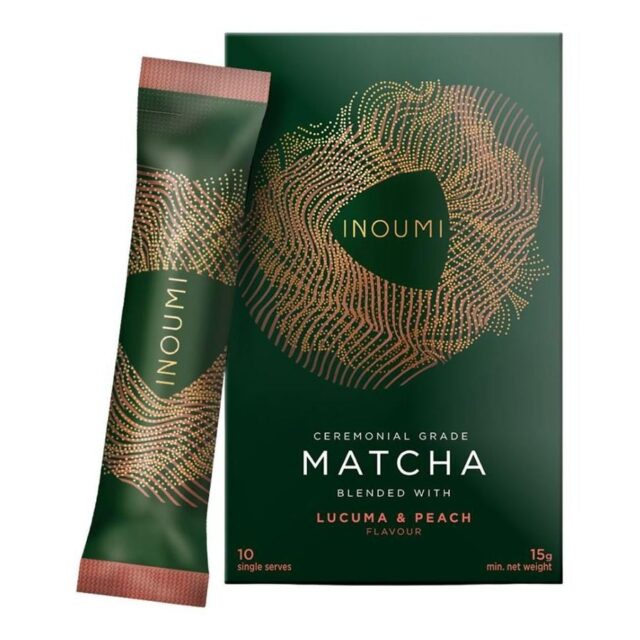 INOUMI Japanese Matcha with Lucuma & Peach 10 Compostable Sachets